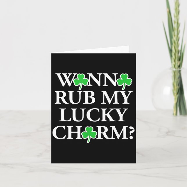 Funny Y St Patricks Day Clothing For Men Inappropr Card (Front)