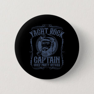 Funny Yacht Rock Captain Pontoon Boat Party Music  2 Inch Round Button