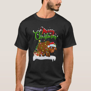 Funny Yak Animal Lover Xmas Lighting Yak Christmas T-Shirt