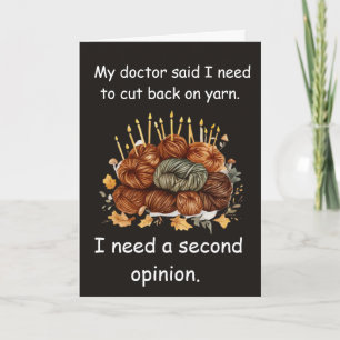 Funny Yarn Hoarder Cottagecore Birthday Humour Card