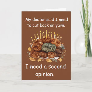 Funny Yarn Hoarder Cottagecore Birthday Humour Card