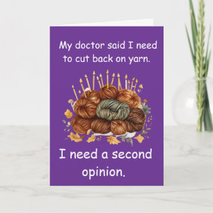 Funny Yarn Hoarder Cottagecore Birthday Humour Card