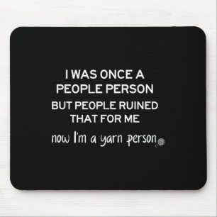 Funny Yarn Person Knitting Crochet Humour Gift For Mouse Pad
