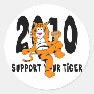 Funny Year of The Tiger 2010 Gift Classic Round Sticker