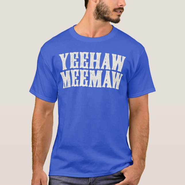 Funny Yeehaw Meemaw Spring Break Cruise Beach gift T-Shirt (Front)