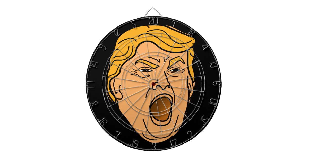 Funny Yelling Angry Donald Trump Face Dartboard Zazzle Ca