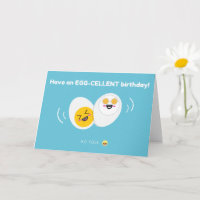 Funny Yellow and Blue Egg Pun
