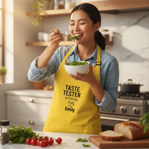 Funny Yellow Apron - Taste Tester in Training