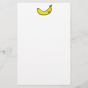 Funny yellow banana stationery