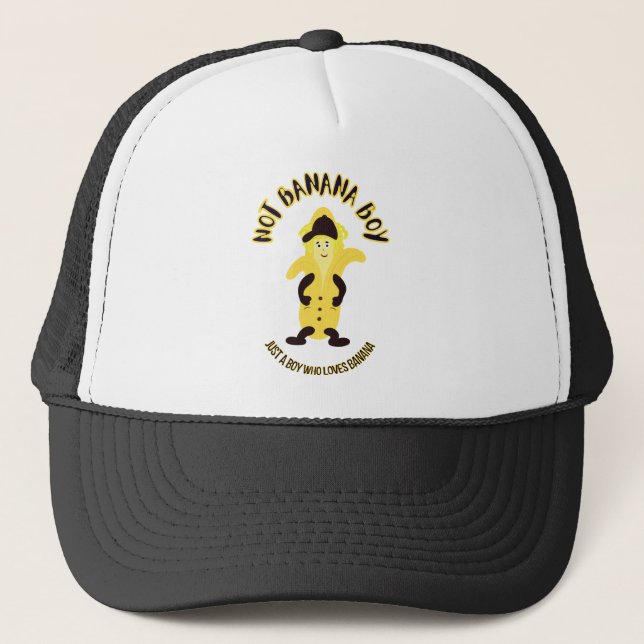 Funny yellow banana trucker hat (Front)