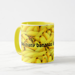 Funny Yellow Bananas Pattern Coffee Mug