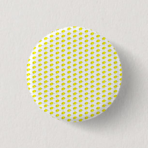 Funny Yellow Birds Doodle 1 Inch Round Button