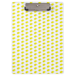 Funny Yellow Birds Doodle Clipboard
