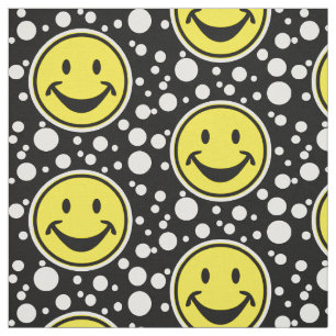Funny yellow & Dots + your backg. & ideas Fabric