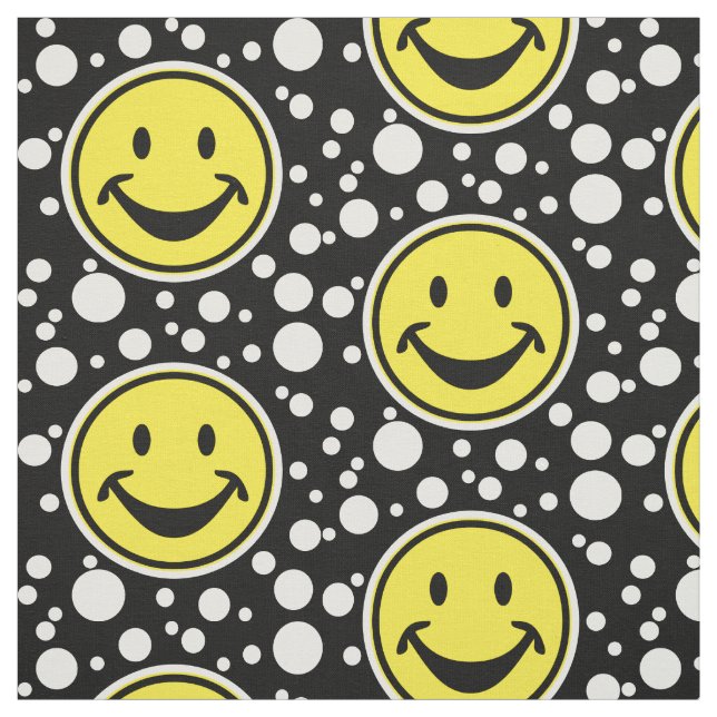 Funny yellow & Dots + your backg. & ideas Fabric (Swatch)