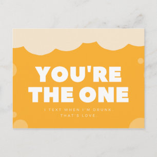 Funny Yellow Drunk Postcard