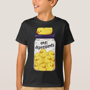 Funny Yellow Duck Anti Depressant Jar Zoo Boys Gir T-Shirt