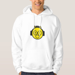 Funny Yellow Face Headphones Hoodie