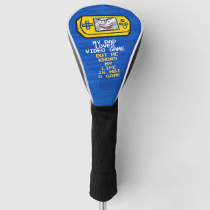 Funny Yellow Game Portable Father's Day Greeting Golf Head Cover