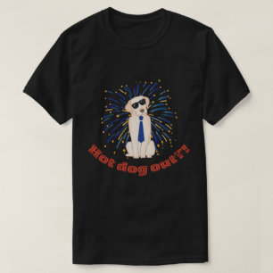 Funny Yellow Lab Fireworks SunglassesGraphictshirt T-Shirt