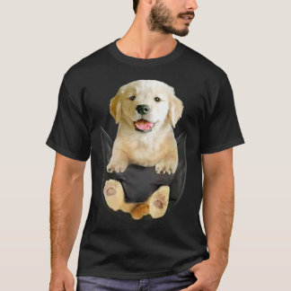 Funny Yellow Lab In Pocket Labrador Retriever_1 T-Shirt