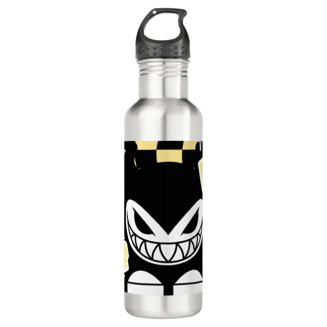 Funny Yellow Labubou-Inspired  710 Ml Water Bottle (Front)