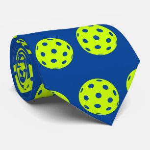 Funny Yellow Pickleball Neck Tie