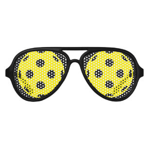 Funny yellow pickleball party shades sunglasses