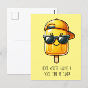 Funny Yellow Popsicle Pun Postcard