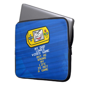 Funny Yellow Portable Father's Day Greeting Card Laptop Sleeve