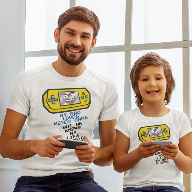 Funny Yellow Portable Father's Day Greeting White T-Shirt (Creator Uploaded)