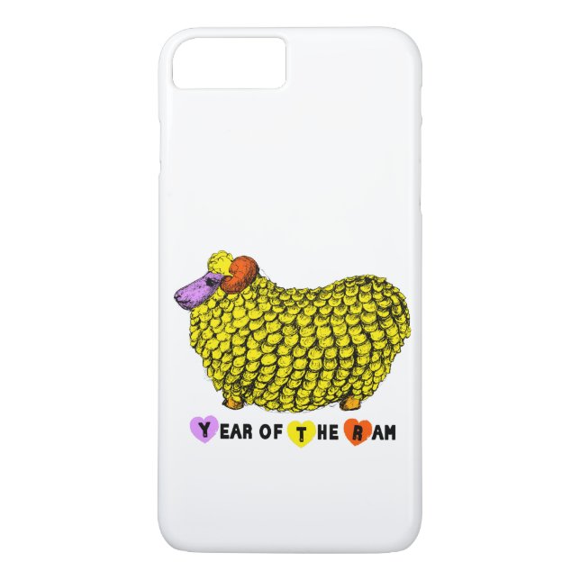 Funny Yellow Ram Chinese Year Zodiac iPhone Case-Mate iPhone Case (Back)