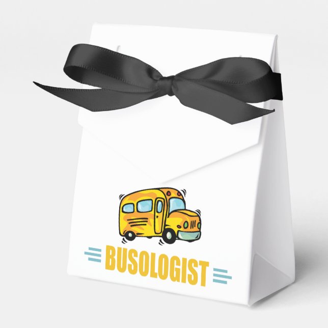 Funny Yellow School Bus Driver Humourous Favor Box (Front Side)