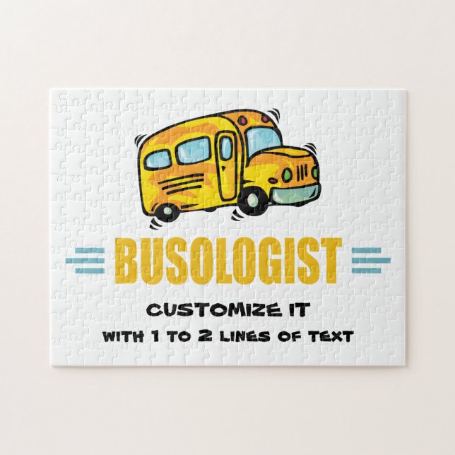 Funny Yellow School Bus Driver Humourous Jigsaw Puzzle (Horizontal)