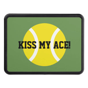 Funny yellow tennis ball trailer hitch cover