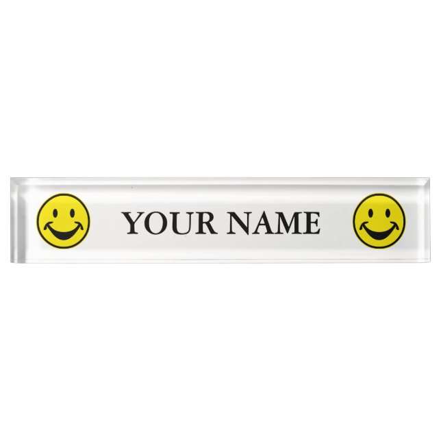 Funny yellow + your backg. & ideas nameplate (Front)