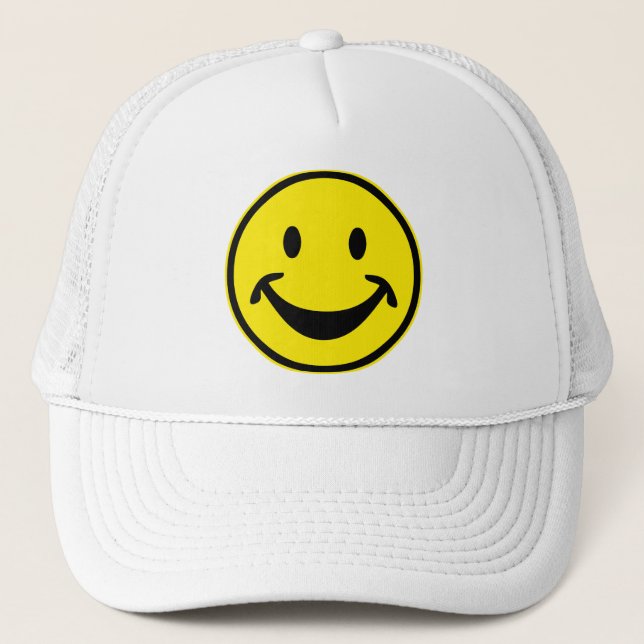 Funny yellow + your backg. & ideas trucker hat (Front)
