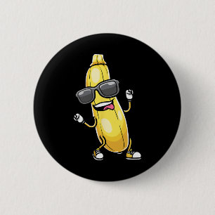 Funny Yellow Zucchini Dancing For Vegetable Lovers 2 Inch Round Button