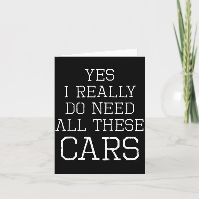 Funny Yes I Really Do Need All These Garage Mechan Card (Front)