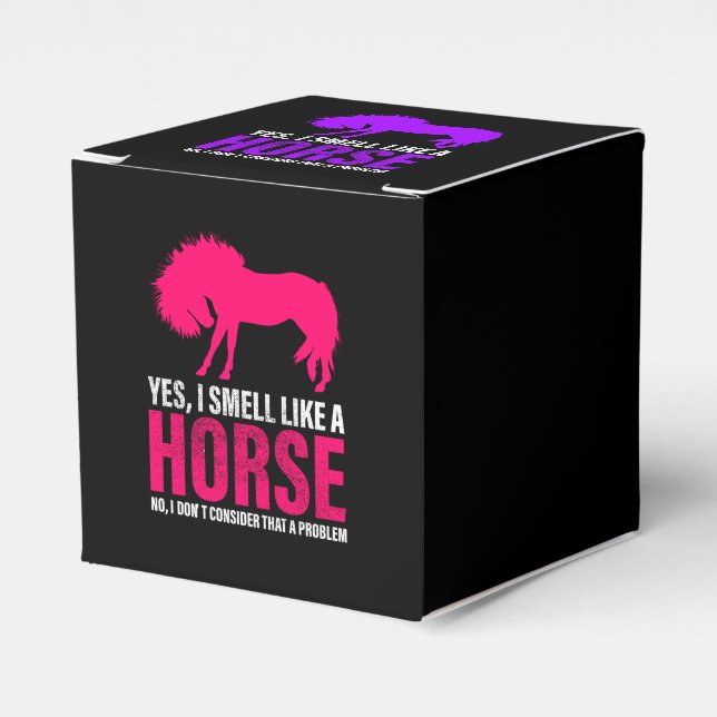 Funny Yes I Smell Like A Horse  Favor Box (Front Side)