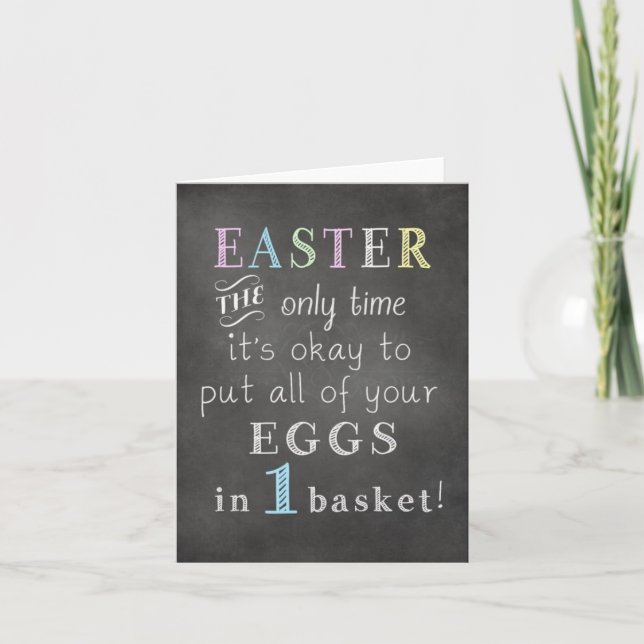FUNNY YES SINCERE "EASTER GREETING" CARD (Front)