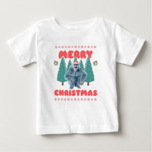 Funny Yeti - Merry Christmas Baby T-Shirt