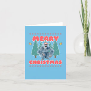 Funny Yeti - Merry Christmas Holiday Card