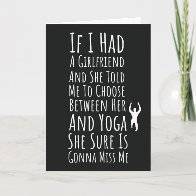 Funny Yoga Cards For Men For Him (Front)