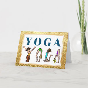 Funny Yoga Day Greeting Card