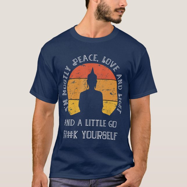 Funny Yoga Design For Women Sarcastic Meditation T-Shirt (Front)