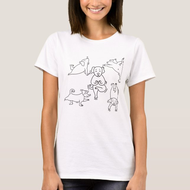 Funny Yoga Dog T-Shirt (Front)