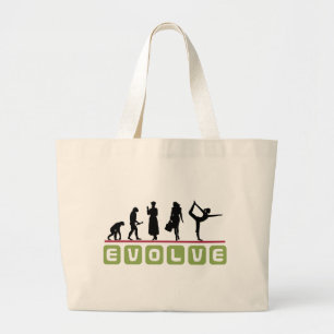 Funny Yoga Gift Large Tote Bag