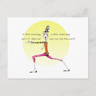 Funny Yoga humour carte postale adapté à l'encadre