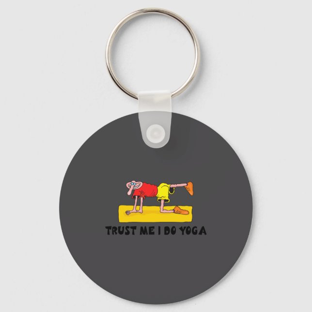Funny Yoga  Keychain (Front)